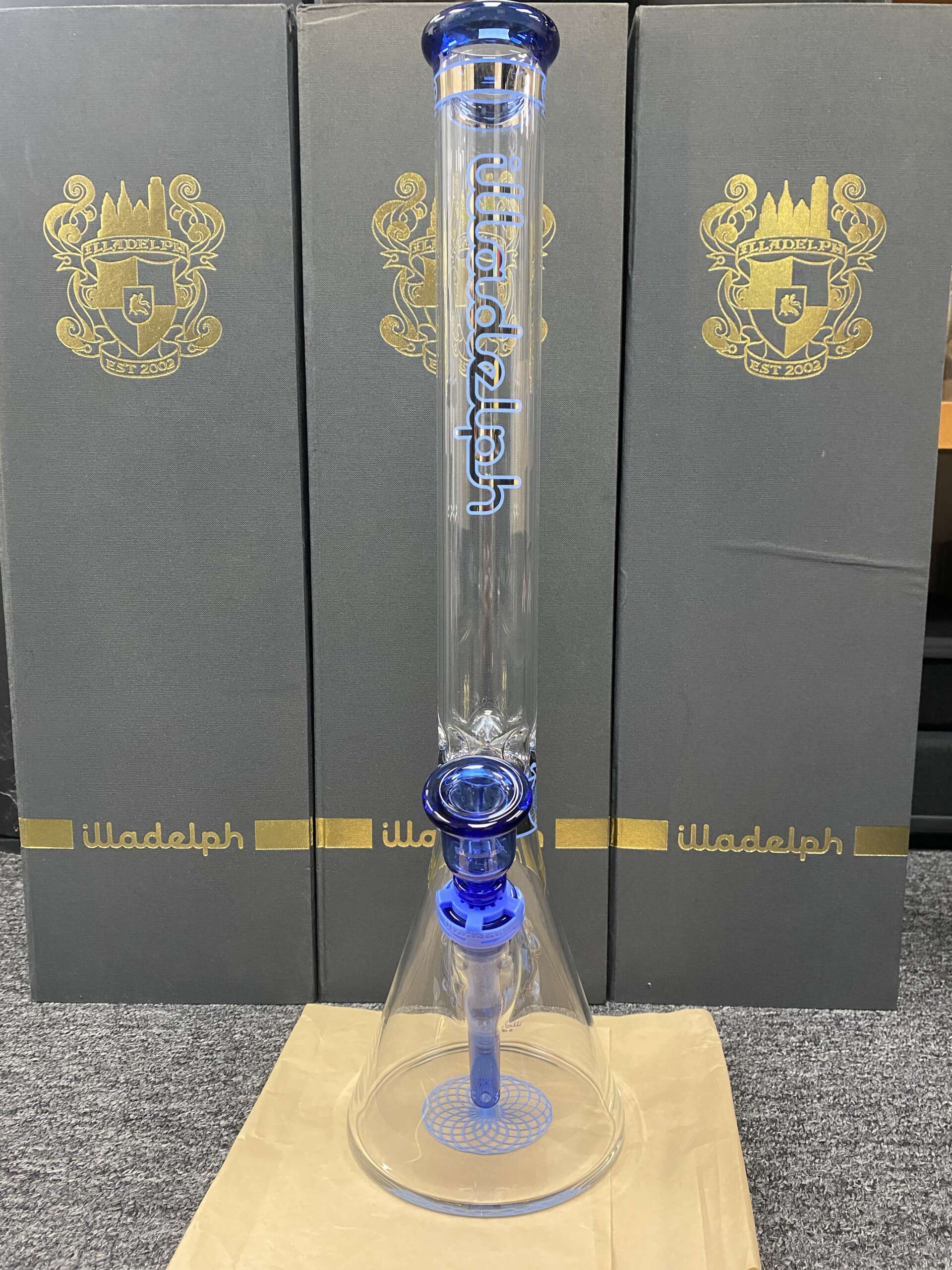 Illadelph Tall Sea Blue Signature Series Beaker